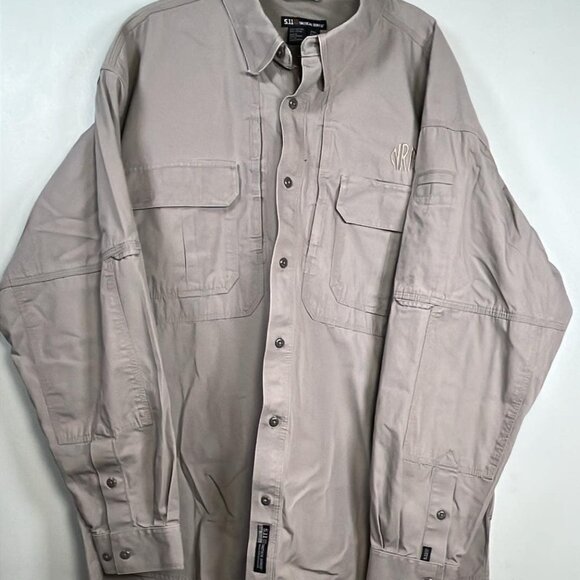 511 Khaki Tactical Series Vented Button Up NRA 2XL/Reg Shirt - Picture 1 of 8